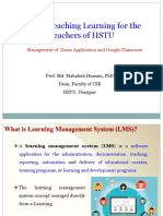 Online Teaching Learning For The Teachers of HSTU: Management of Zoom Application and Google Classroom