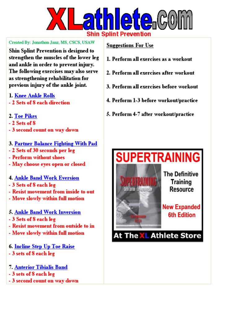 Shin Splint Prevention Exercises Guide | PDF | Lifestyle