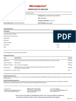 Certificate of Analysis