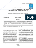 Impact of Arsenic On Carbohydrate Metabolism of A Fresh Water Cat Fish, Mystus Vittatus