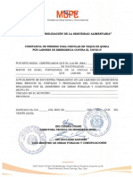 Constancia Permiso Circular Proceso Traabjo Limpieza Ciudad Covid 19