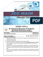 Sri Chaitanya Narayana IIT Academy: Grand Test-6