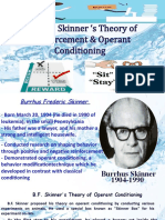 B.F Skinner's Theory of Reinforcement and Operant Conditioning