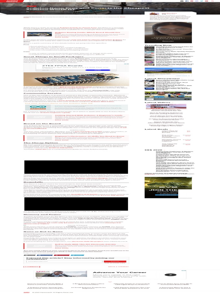 Arduino Nano Pros and Cons - Is The Cheapest Arduino Worth It | PDF ...