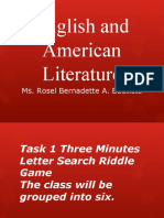 English and American Literature G9