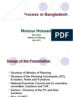 Planning Process in Bangladesh: Monzur Hossain