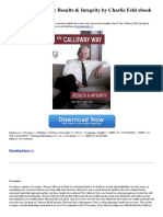 The Calloway Way: Results & Integrity by Charlie Feld Ebook: Download Here