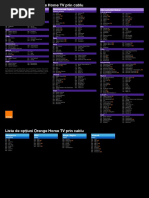 Lista de Canale Orange Home TV Prin Cablu: Abonamentul Entry Abonamentul Explore Abonamentul Global