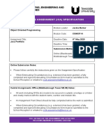 In-Course Assessment (Ica) Specification: School of Computing, Engineering and Digital Technologies