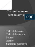 Current Issues On Technology Use Group 4