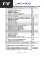 The List of Softwares and Adapters Included in The Airbag Full Package