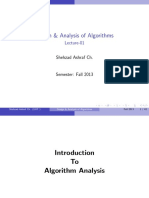 Design & Analysis of Algorithms: Lecture-01