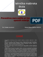 Preventivne Mere Zaštite Pri Transportovanju Opasnih Materija