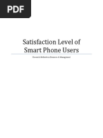 Satisfaction Level of Smartphone Users