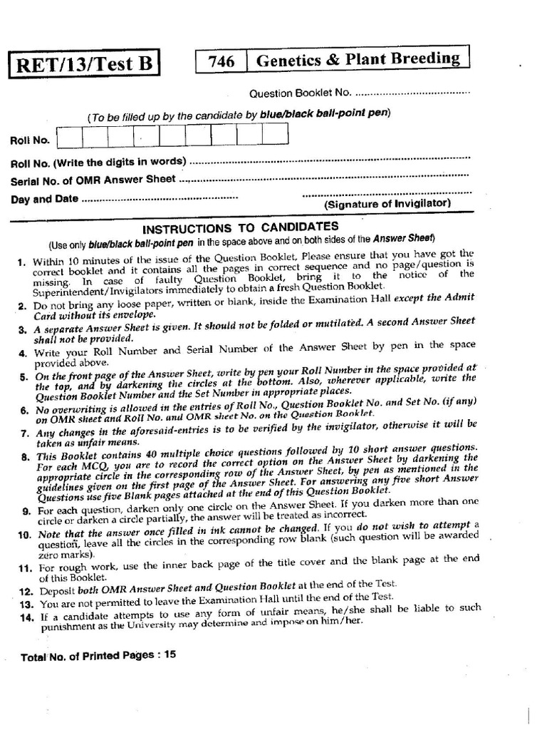 & Plant Breeding PDF PDF