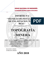 CARATULA DE INFORME de Topo Minera 2 PDF