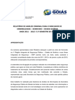 Relatório de Análise Criminal Estratégica para o Indicador de Criminalidade Parte