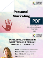 Personal Marketing: Marketing Plan Diana Carolina Delgado 715172021 2018