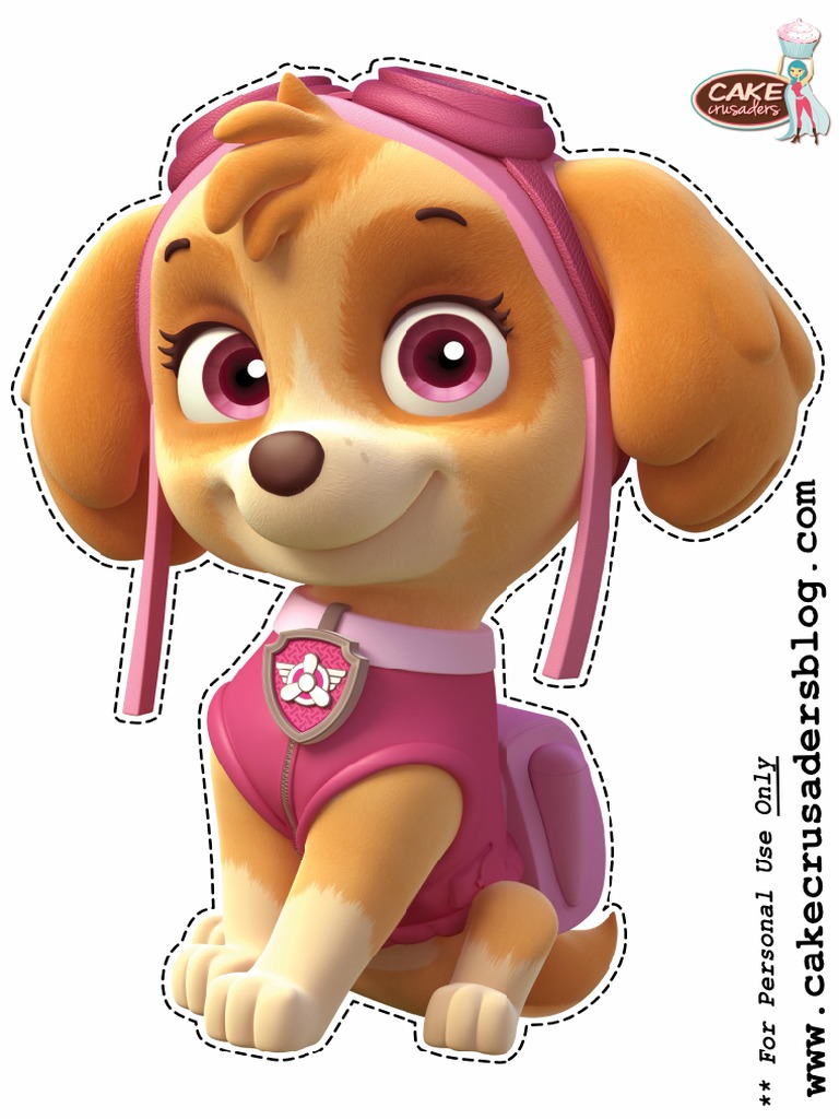 Paw Patrol Skye Centerpiece Printable 11 Inch | PDF