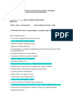 ACTIVIDAD EVALUATIVA  CIENCAS NATURALES 