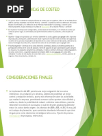 Tecnicas de Costeo y Consideraciones Finales