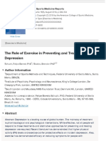 The Role of Exercise in Preventing and Treating Depression (Schuch 2019)