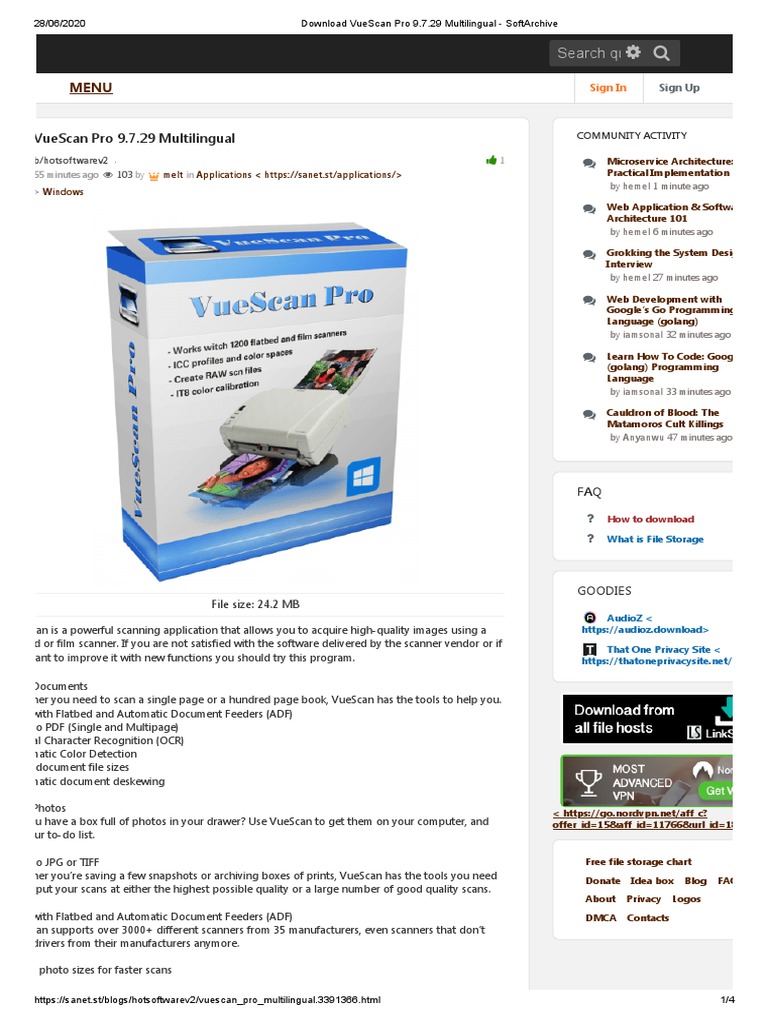 Vuescan Scanner