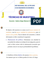 Tecnicas de Muestreo 2018