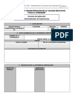 Formato de Aplicación - Sistematización de Experiencias