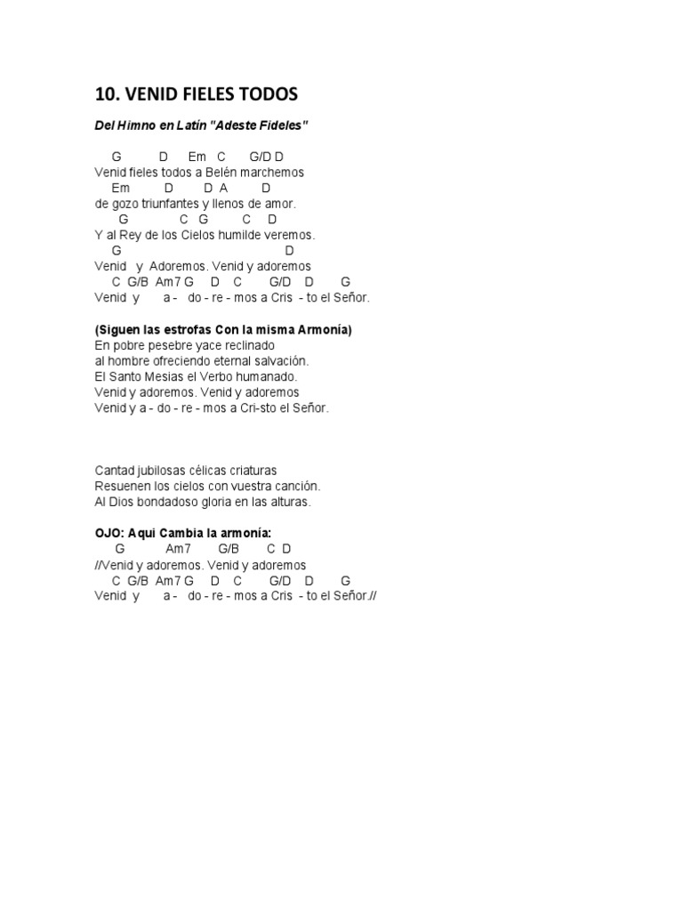9-Venid Fieles Todos | PDF
