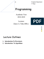 C++ Programming: Academic Year 2018-2019 Lecturer Zanco A. Taha (MSC.)