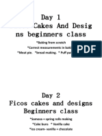 Day 1 Ficos Cakes and Desig Ns Beginners Class