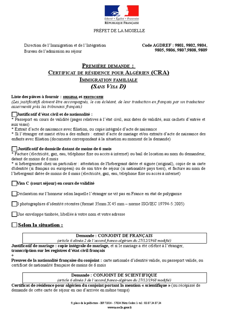 Acte De Naissance Copie Intégrale Algérie Pdf CRA 2bis Immigration Familiale Sans Visa D (Maj 072019) PDF | PDF |  Certificat de naissance | Visa (Document)
