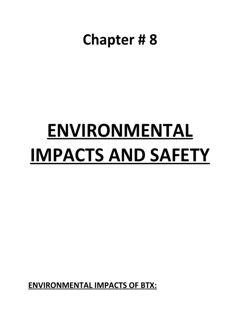 Chapter # 8: Environmental Impacts and Safety | PDF | Benzene ...