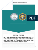 REVIEW PROCESSO DE HIGIENIZACAO  &  CASA &  PRESENÇA DE INDIVIDUO COM CORONA VÍRUS CRQ MG CRF