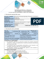 Guía de actividades y Rubrica de evaluacion Fase 1 - SINA (Ley 99  de1993) y legislación ambiental del Colombia