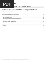 The Forever Rechargeable VARIABLE Super Capacitor Battery !!!