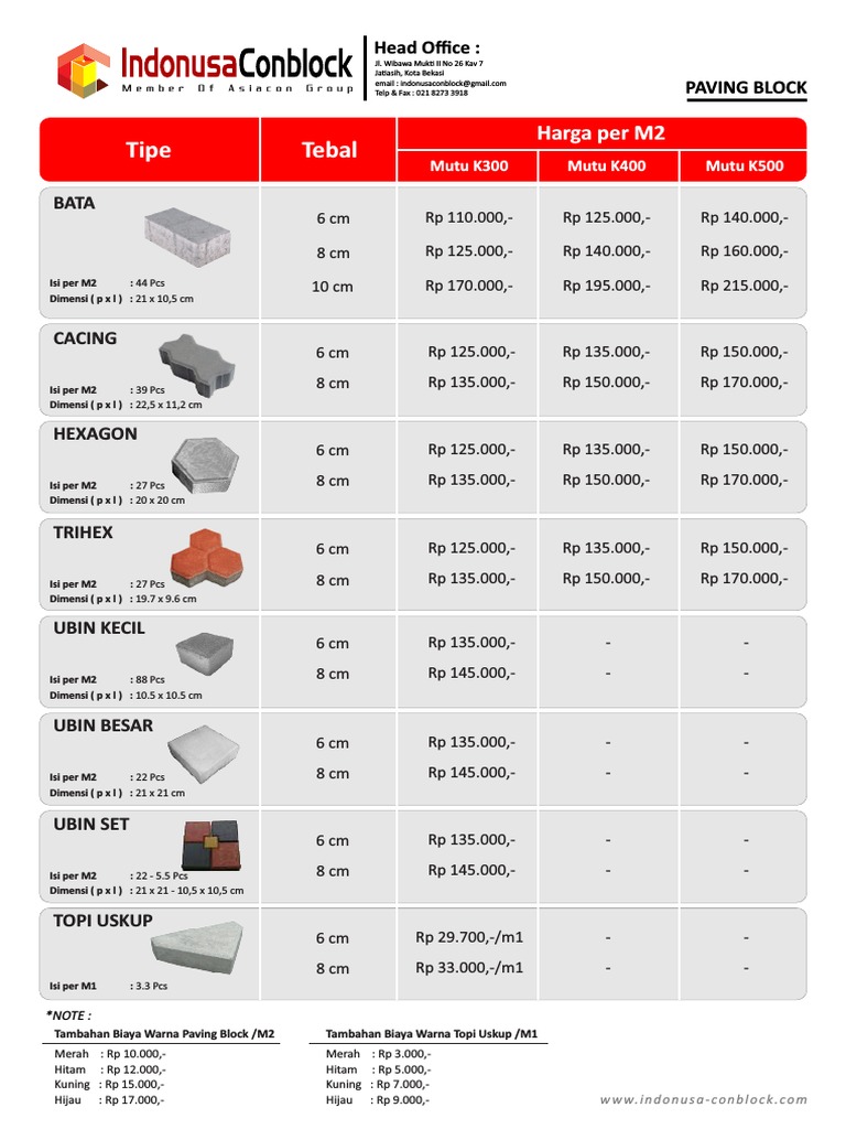 Katalog Paving Block | PDF