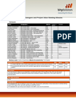 GBIS Senior Mgrs Project Minutes