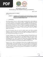 DOH DILG JOA Guidelines On Local Isolation and General Treatment Areas For COVID 19 Cases LIGTAS COVID and The Community Based Management of Mild COVID 19 Cases