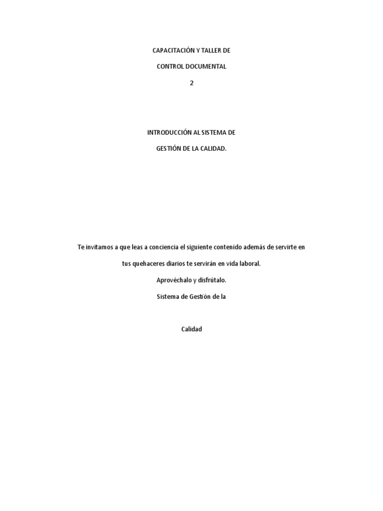 Control Documental | PDF | Gestión de la calidad | Sistema de manejo de ...