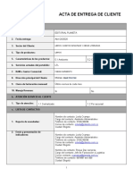 Acta de Entrega Cuenta - Editorial Planeta