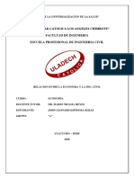 Esquema U Organizador Grafico de Las Relaciones Entre La Economia y La Ing Civil