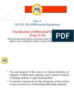 Day 2 - Classification of Differential Equations