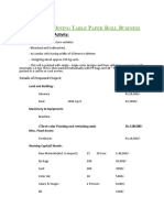 Project On Dining Table Paper Roll Business From Kamalam Associates