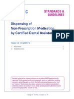Dispensing of Non-Prescription Medication by Certified Dental Assistants