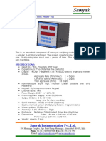 Samyak Instrumentation Pvt. LTD.: Conveyor Weighing Unit: Model-101