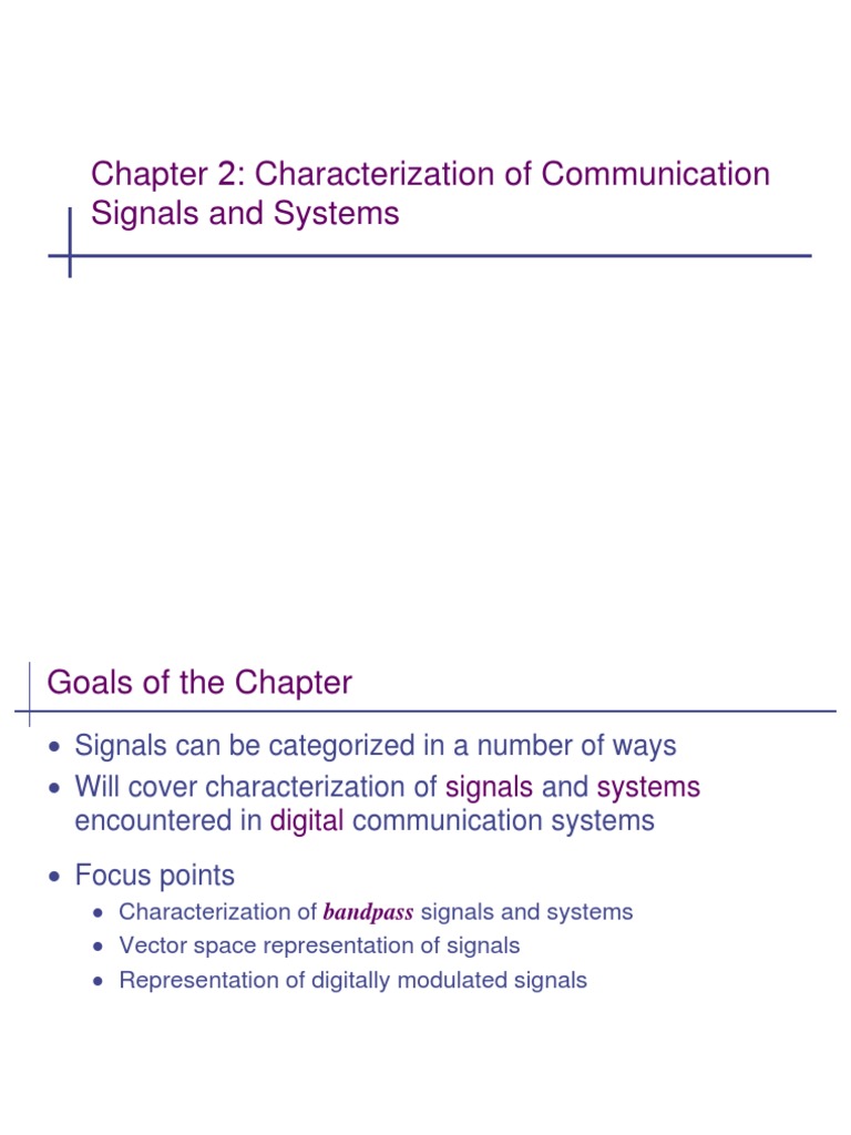 Bandpass Signals and Systems Overview | PDF | Modulation | Bandwidth ...