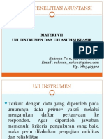 Uji Instrumen Dan Uji Asumsi