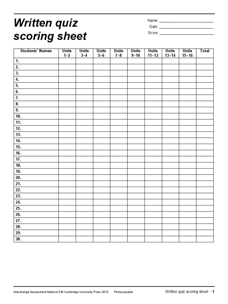 IC4 L3 WQ Scoring Sheet PDF | PDF